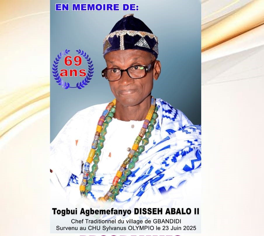 programme complet de l’inhumation Togbui Agbéméfanyo Disseh ABALO II