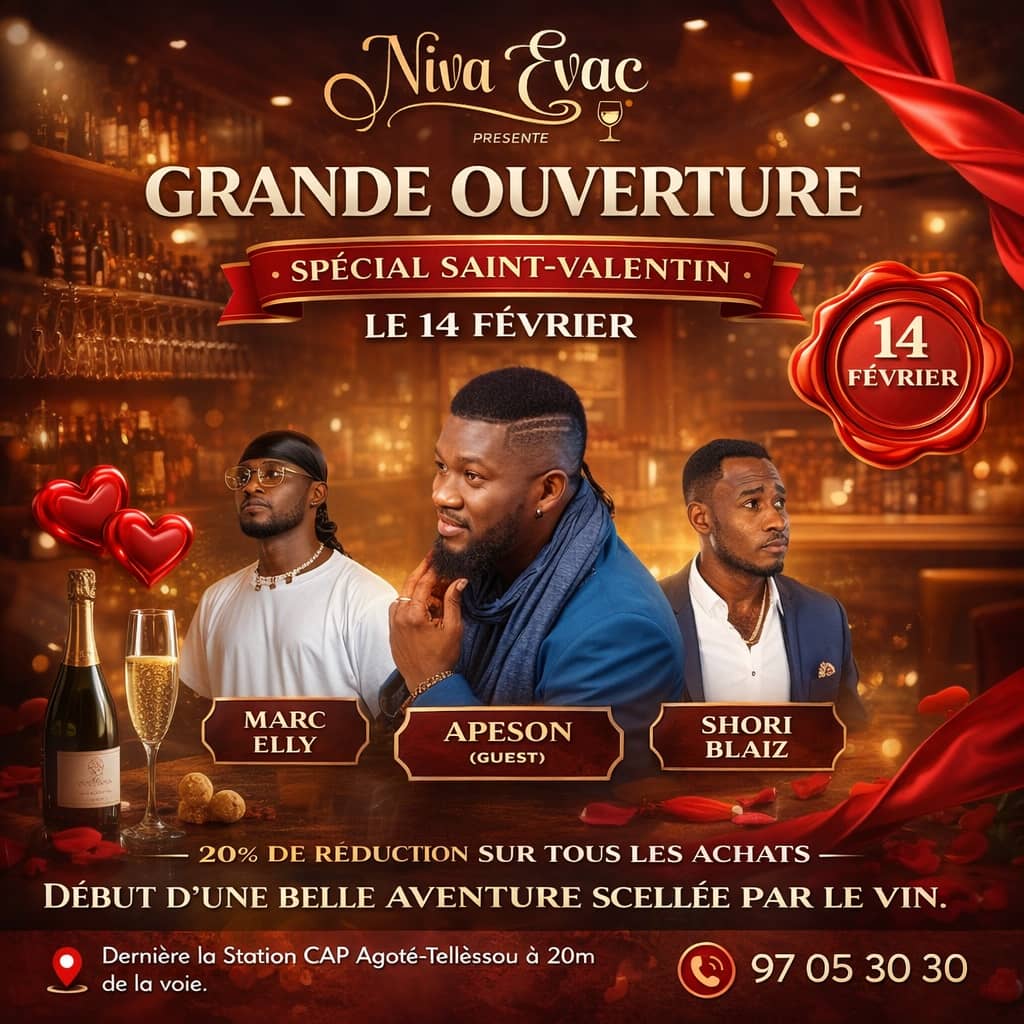 Togo : « La Nuit des Amoureux » et la grande ouverture de la Cave Niva Evac pour la Saint-Valentin