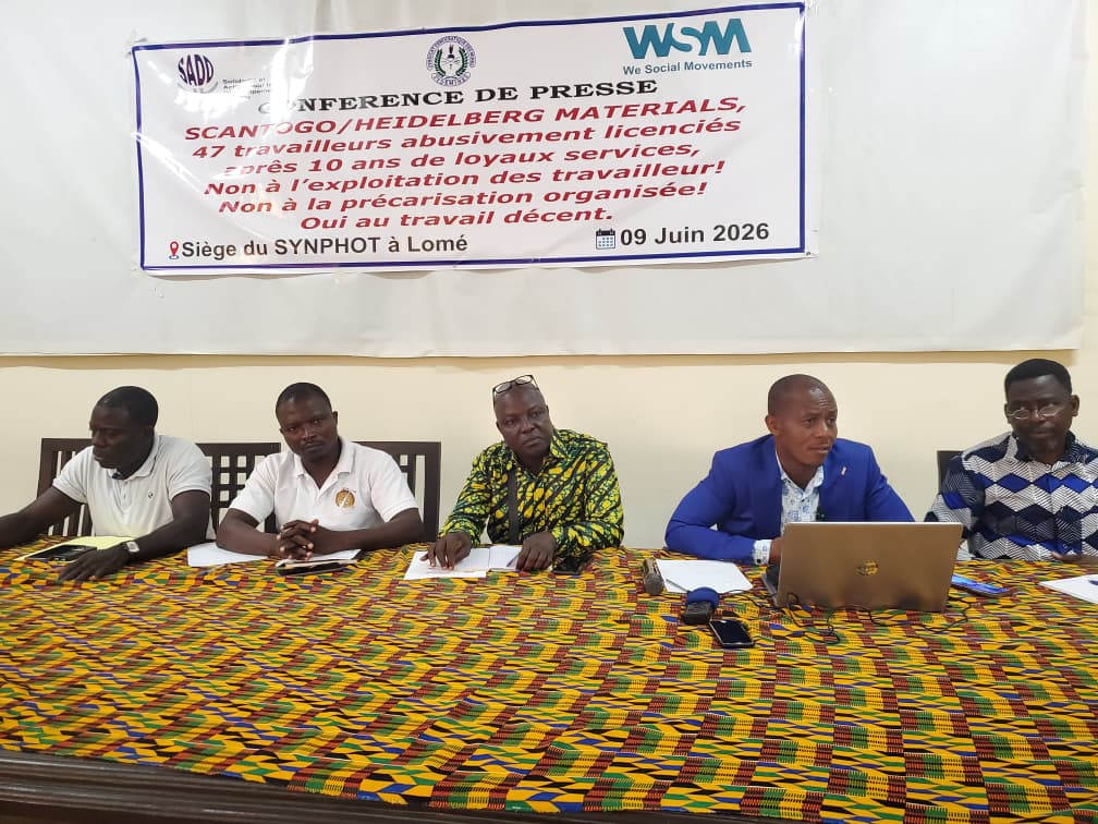 Togo : Scantogo accusé d’avoir licencié abusivement 47 travailleurs