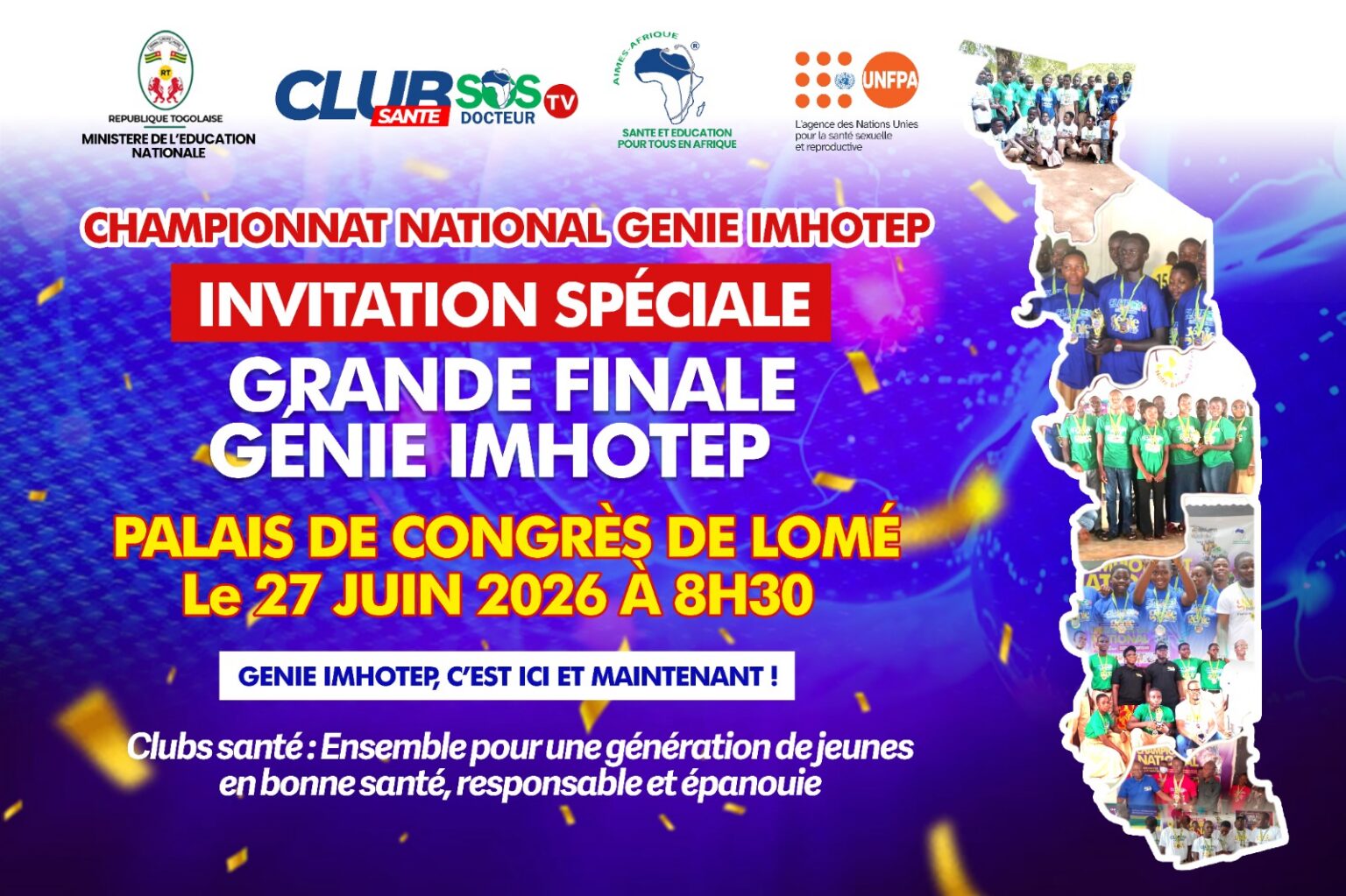 Qui sera le 1er champion de GENIE IMHOTEP ? Les lycées du Togo retiennent leur souffle