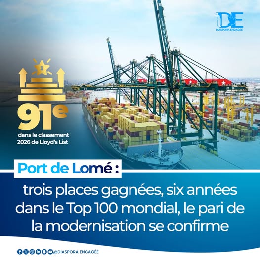 Port de Lomé : trois places gagnées dans le classement mondial de Lloyd’s List